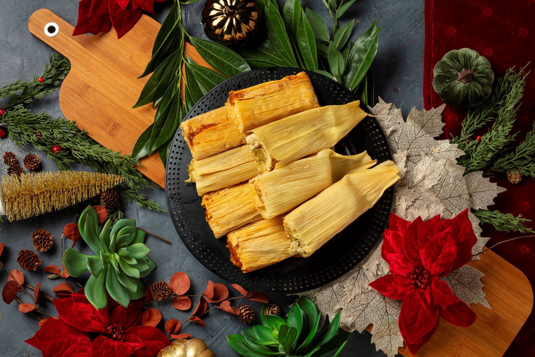 Red Chili Chicken Tamales