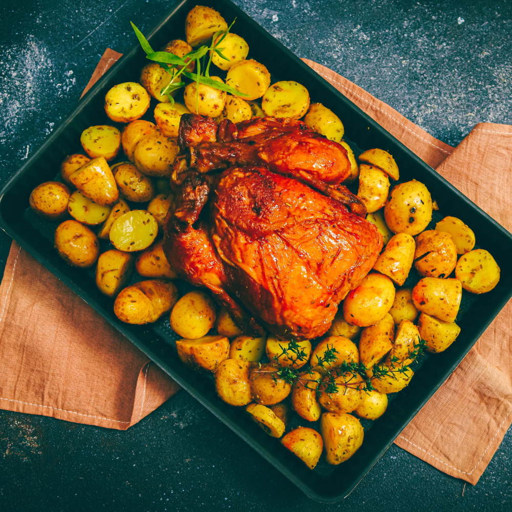 Holiday 2 Whole Chickens With Roasted Potatoes