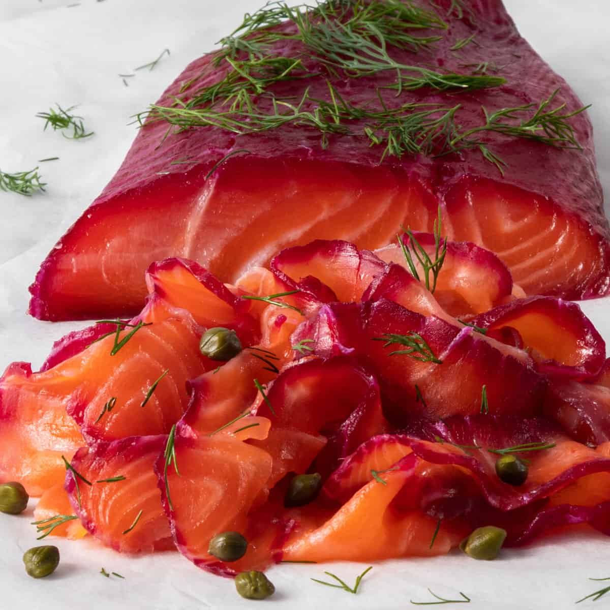 Beets Cured Salmon