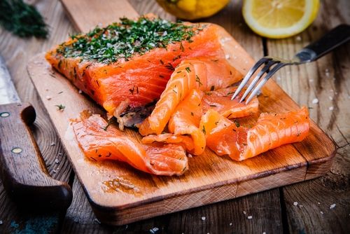 Salmon Gravlax with Jalapeno and Dill