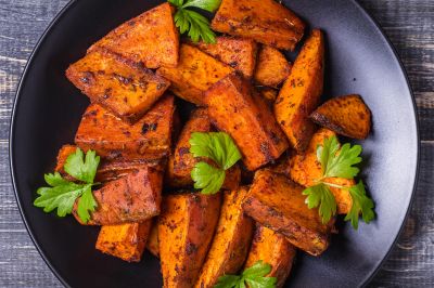 Roasted Sweet Potatoes with Herbs