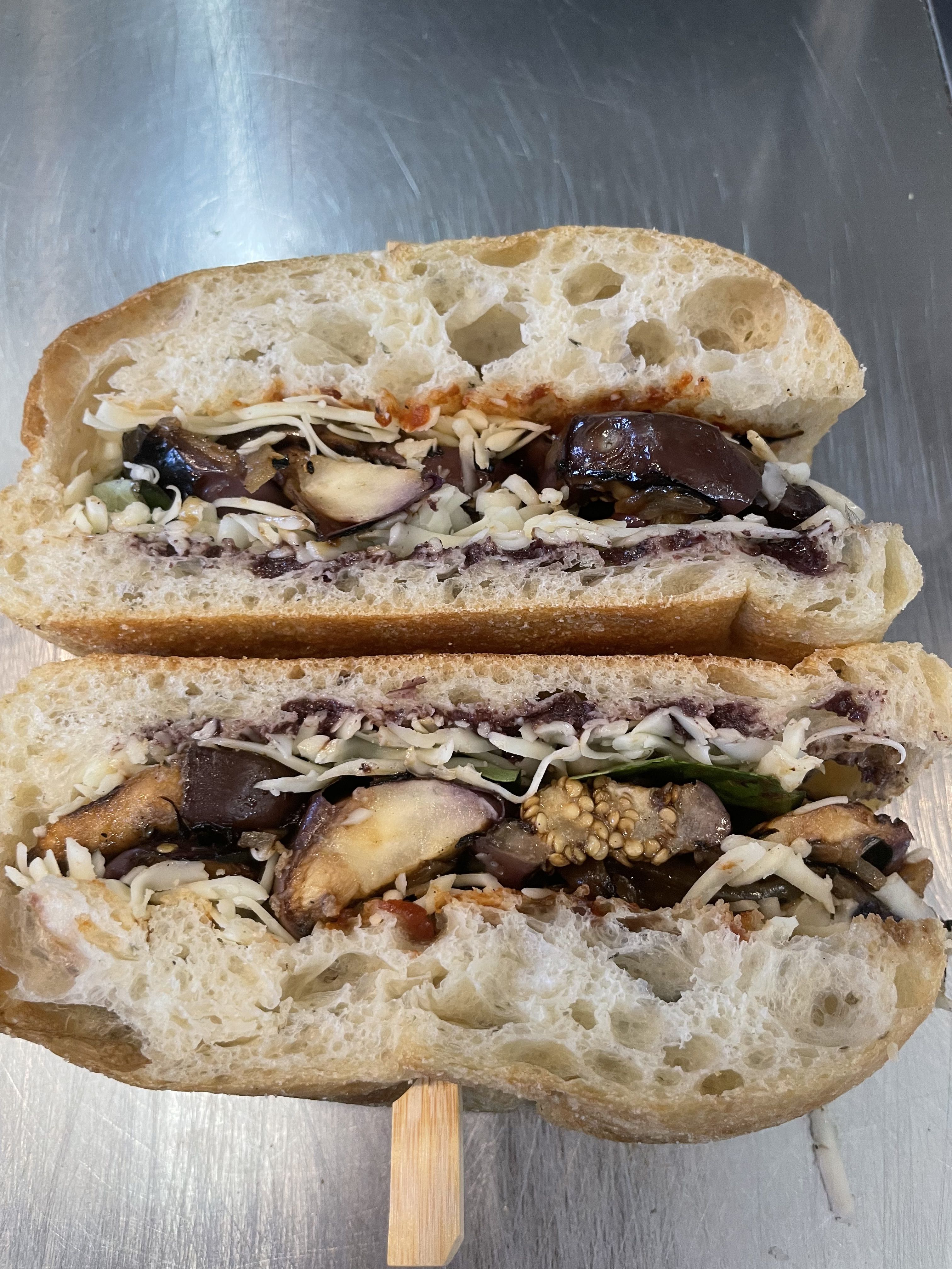 Eggplant & Mozzarella Sandwich (Hot)