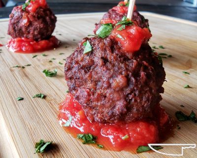 Mini Red Wine Meatballs