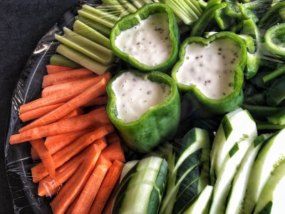 Simple Hand-Cut Veggie Tray