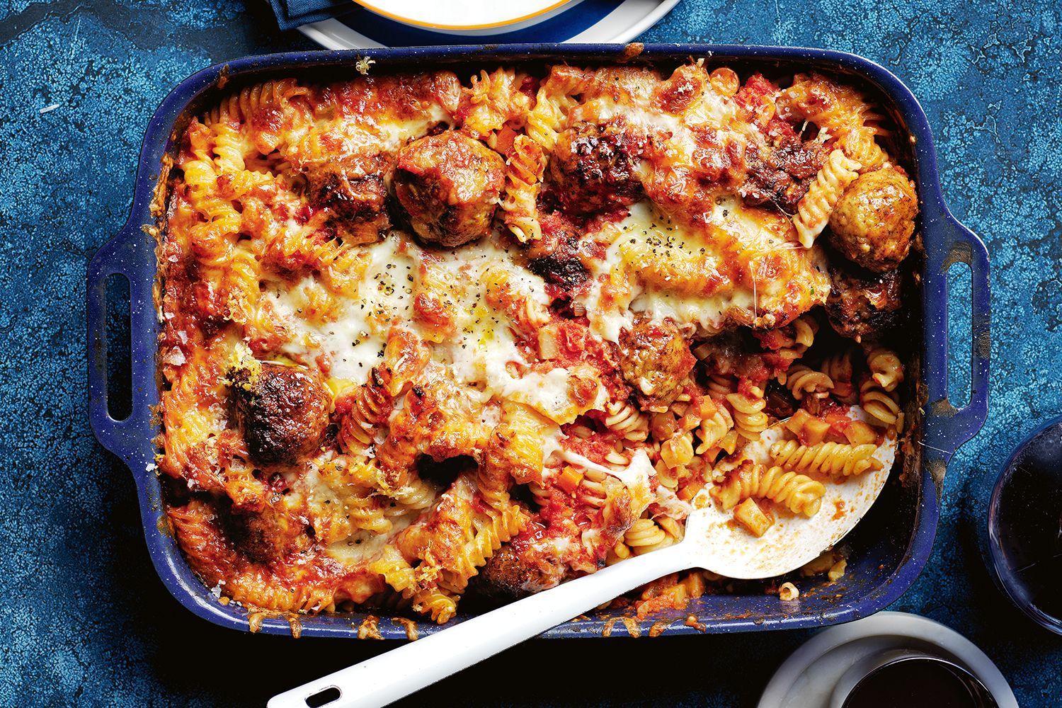 Vegan Fusilli Meatball Bake