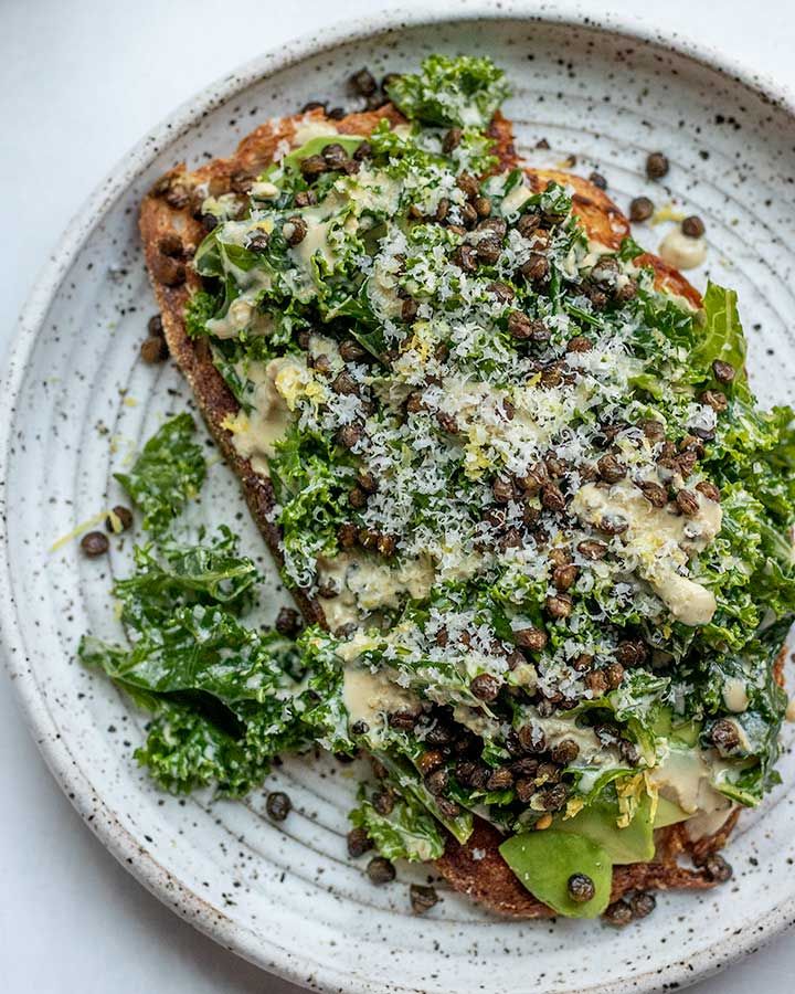 Fried Caper Caesar Salad Tray