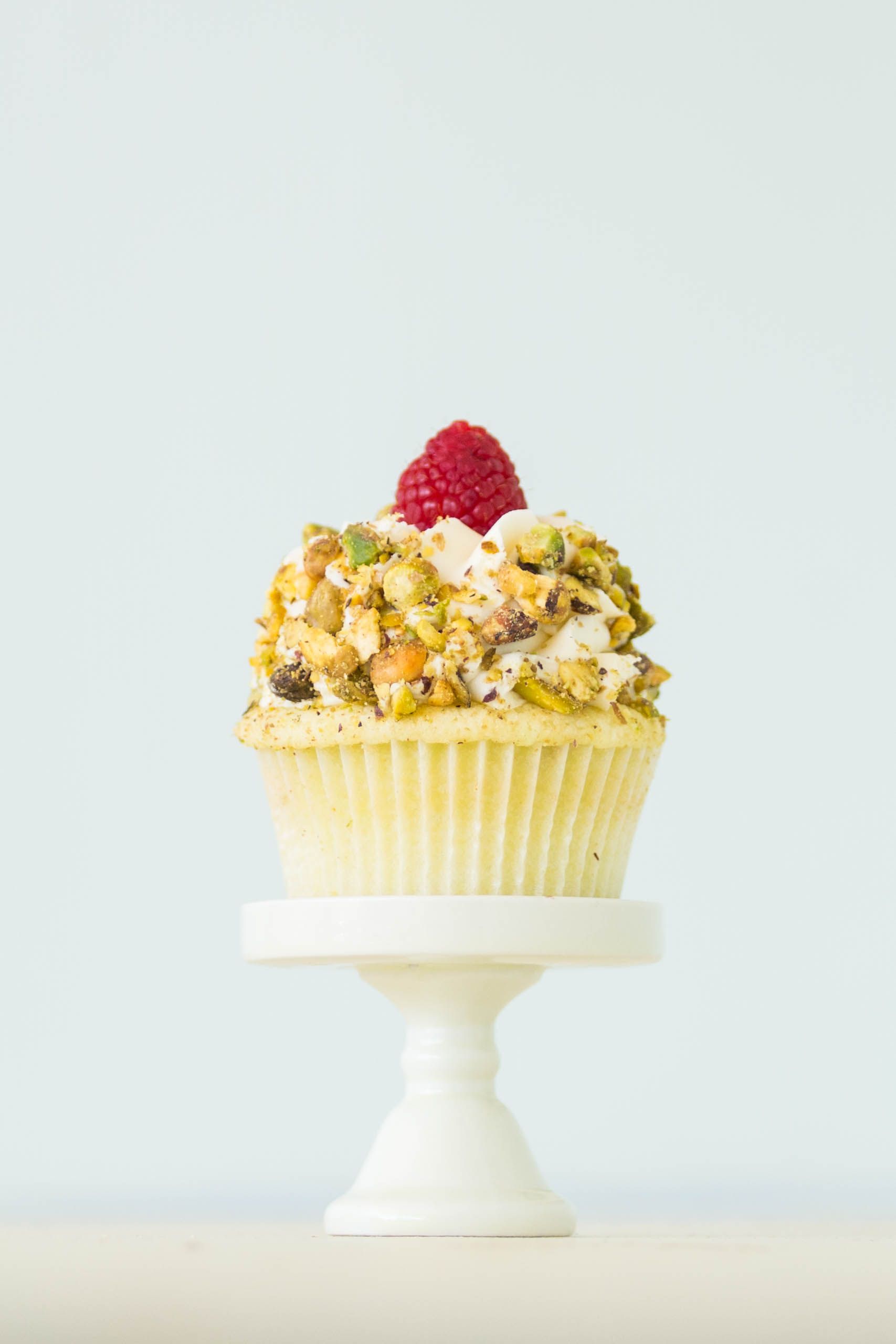 Pistachio Raspberry Cupcake