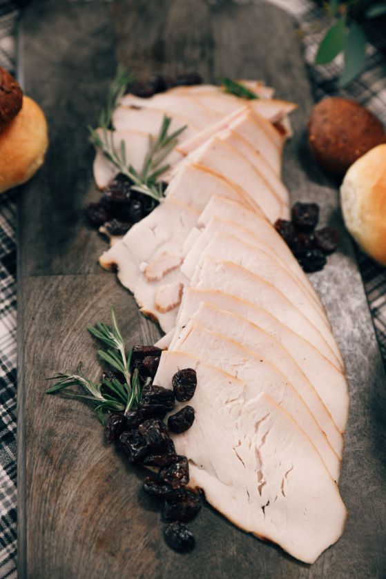 Carved Citrus Brined Roasted Turkey Breast