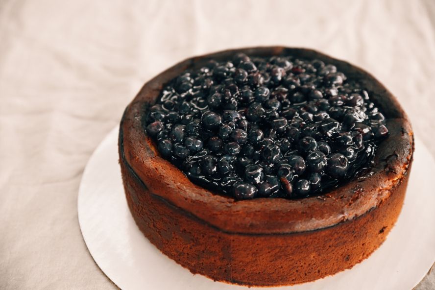 Blueberry Basque Cheesecake